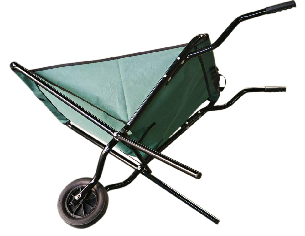 Large Capacity Garden Wheelbarrow, 44 x 24.5 x 26.5 cm, 176 kg Capacity, Collapsible HYGRAD BUILT TO SURVIVE