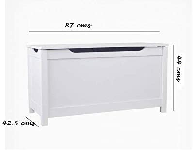 Large White Wooden Ottoman Toy Chest Bedding Blanket Storage Box Organiser For Children Room Bedroom HYGRAD BUILT TO SURVIVE