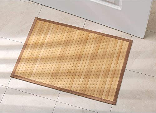HYGRAD BUILT TO SURVIVE Bamboo Wood Floor Mat Rug Carpet For Home Bathroom Livingroom Indoors Outdoors In Different Sizes (24 (L) x 72 (W) inches) HYGRAD BUILT TO SURVIVE