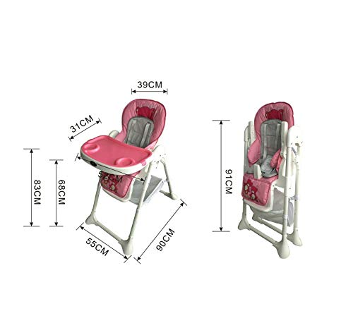 Portable 3 in 1 Baby Toddler Infant Reclining High Chair Feeding Tray Table Pink HYGRAD BUILT TO SURVIVE