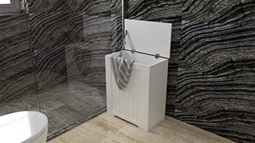 White Large Wooden Shaker Style Laundry Toys Clothes Bin Basket Hamper Storage Lid HYGRAD BUILT TO SURVIVE