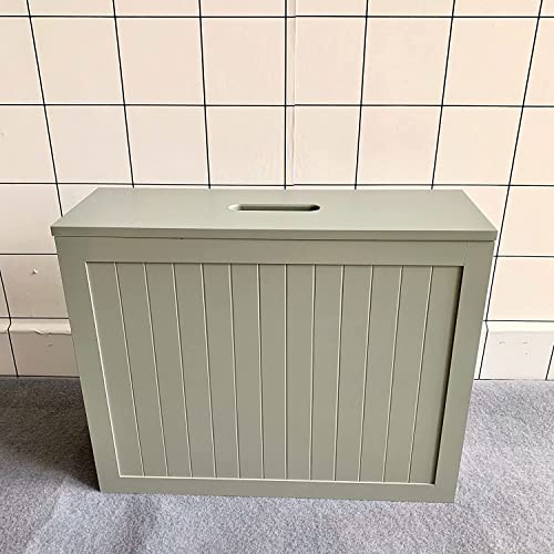 Grey Free Standing Bamboo Slimline Bathroom Toilet Tissue Roll Spray Storage Box With Lid HYGRAD BUILT TO SURVIVE