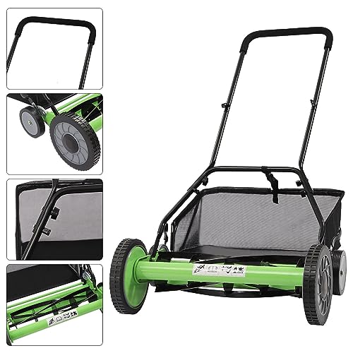 Hand Push Lawnmower - Manual Lawn-Mower With 40cm Cutting Width, 35L Grass Box, 6 Cutting Height Levels - Walk-Behind Lawn Mower For Small Gardens (40 cm Cutting Width) HYGRAD BUILT TO SURVIVE