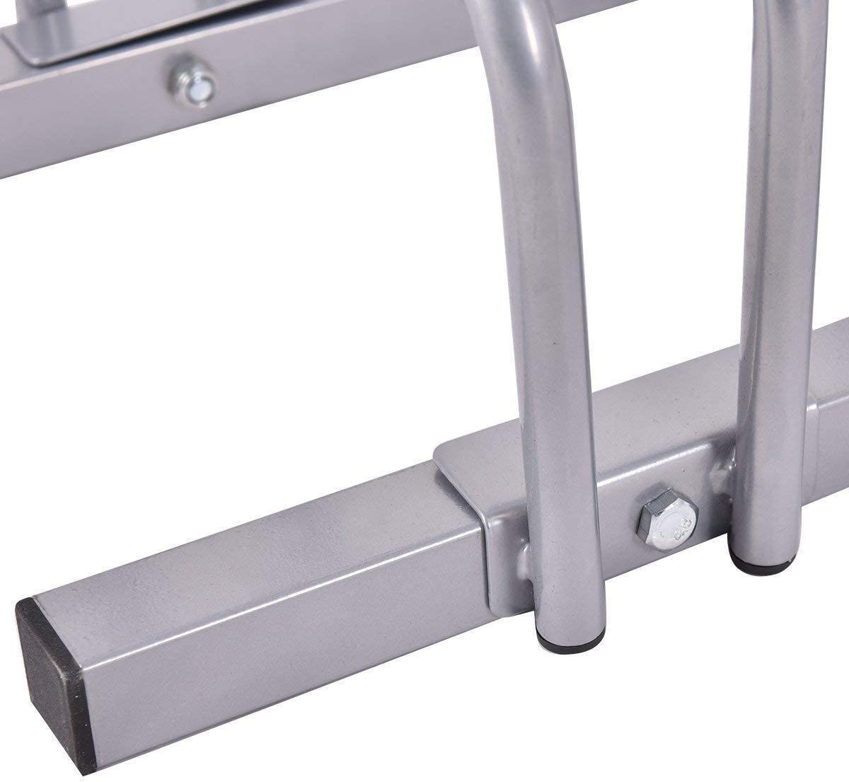 HYGRAD BUILT TO SURVIVE 2/3/4/5/6 Steel Metal Bicycle Bike Cycle Floor Wall Mount Rack Barriers Stand Holder In Silver HYGRAD BUILT TO SURVIVE