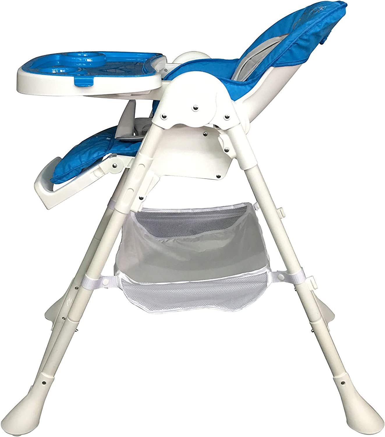 Folding Adjustable 3 in 1 Baby Toddler Infant Reclining High Chair Feeding Table Tray with Padded Seat (Blue) HYGRAD BUILT TO SURVIVE