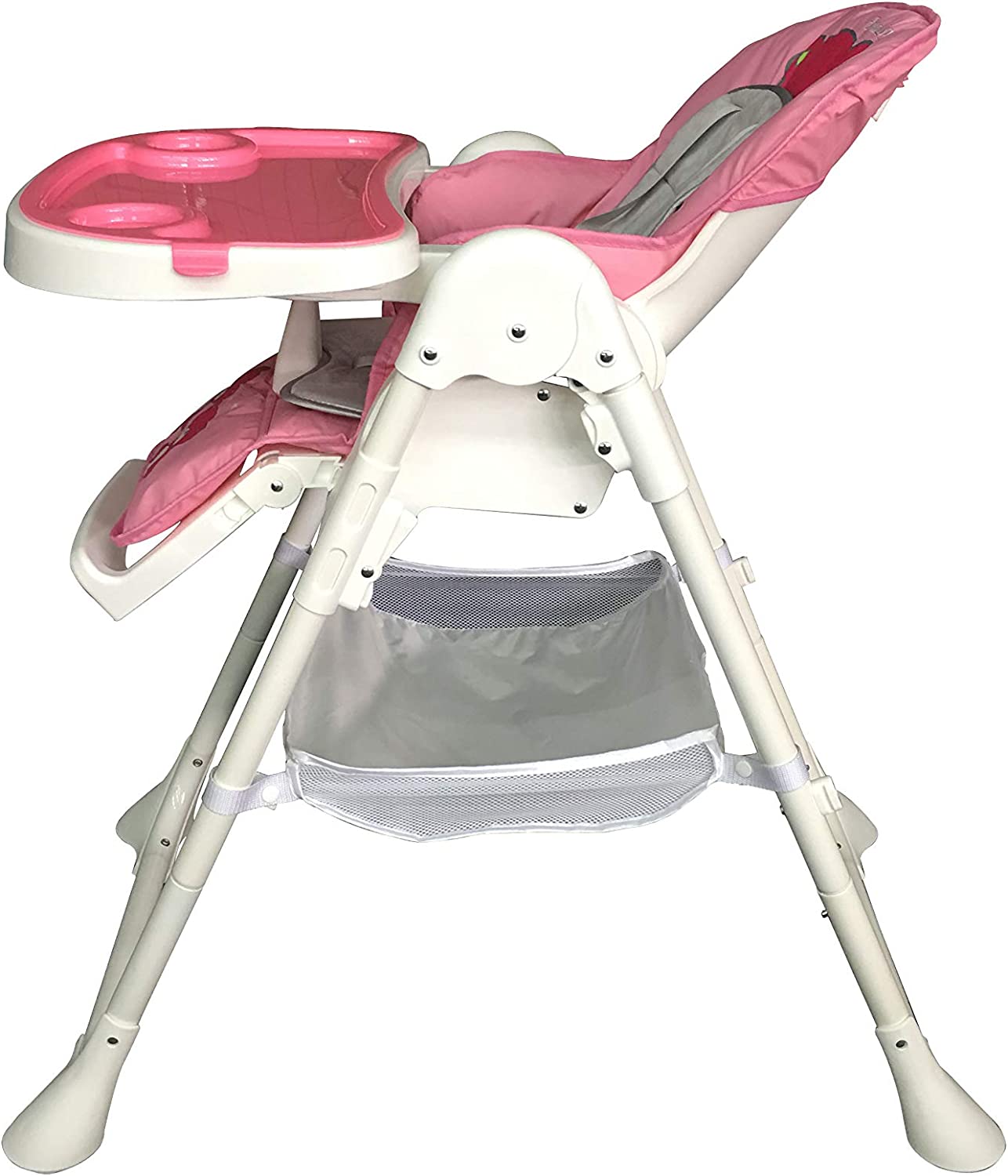 Folding Adjustable 3 in 1 Baby Toddler Infant Reclining High Chair Feeding Table Tray with Padded Seat (Pink) HYGRAD BUILT TO SURVIVE