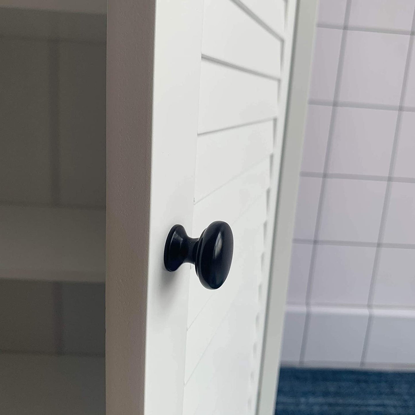 HYGRAD BUILT TO SURVIVE Cabinet White Bamboo Wood Free Standing 2 Door Bathroom Toilet Cabinet Organiser Shelf Cupboard HYGRAD BUILT TO SURVIVE