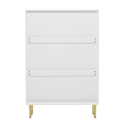 HYGRAD BUILT TO SURVIVE Free Standing White Wooden Chic Fluted Kitchen Bed Living room Chest of 5 Drawers Dresser Console Table HYGRAD BUILT TO SURVIVE