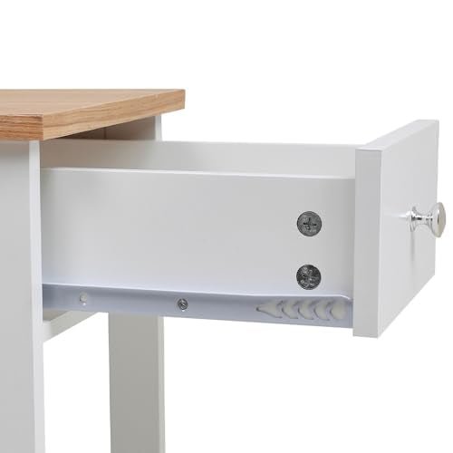 HYGRAD BUILT TO SURVIVE ®Compact Size L30xW53xH58cm White Bedside Table - Side Table Living Room with Drawer and Storage Shelf- Slim End Table for Modern Home Décor HYGRAD BUILT TO SURVIVE