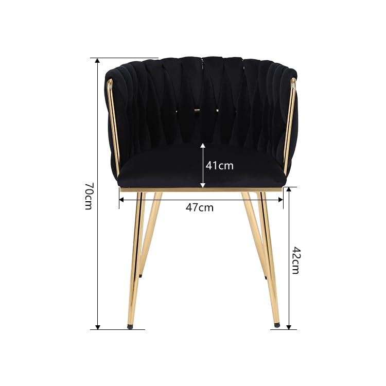 HYGRAD BUILT TO SURVIVE Set of 2 x Luxury Velvet/Metal Upholstered Seat Woven Dining Kitchen Home Restaurant Bar Pub Stool Chair (Cream/Gold) HYGRAD BUILT TO SURVIVE