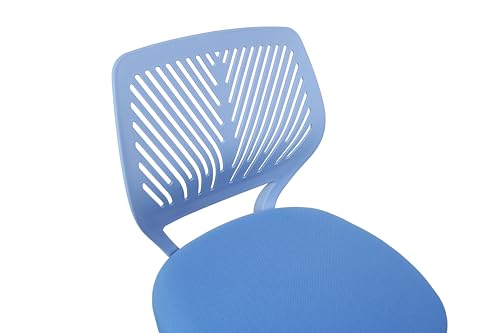 HYGRAD BUILT TO SURVIVE Swivel Chair Ergonomic Rolling Adjustable Gas Lift Kids Children Teens Study 360 Swivel Armless Chair Seat With Wheels (Blue) HYGRAD BUILT TO SURVIVE