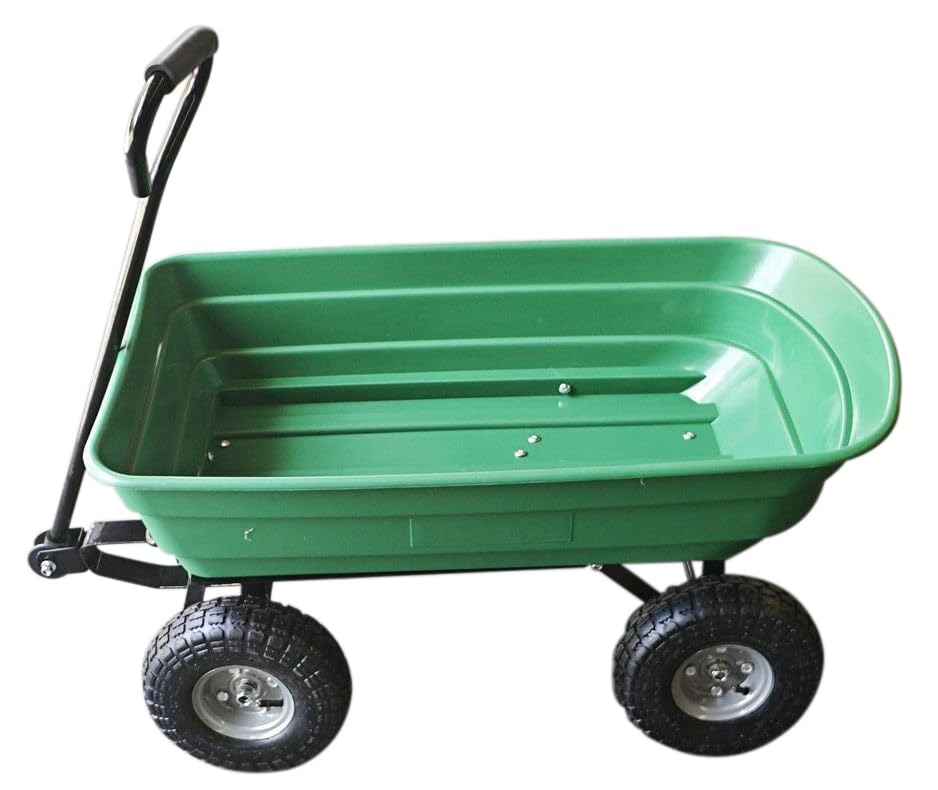 75L Lightweight Rolling Portable Garden Yard Push Dump Cart Beach Wagon Trolley Wheel Barrow HYGRAD BUILT TO SURVIVE