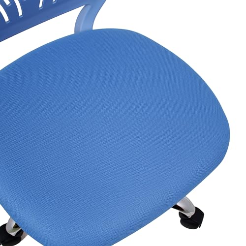 HYGRAD BUILT TO SURVIVE Swivel Chair Ergonomic Rolling Adjustable Gas Lift Kids Children Teens Study 360 Swivel Armless Chair Seat With Wheels (Blue) HYGRAD BUILT TO SURVIVE