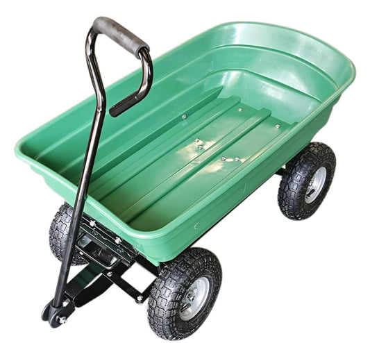 75L Lightweight Rolling Portable Garden Yard Push Dump Cart Beach Wagon Trolley Wheel Barrow HYGRAD BUILT TO SURVIVE