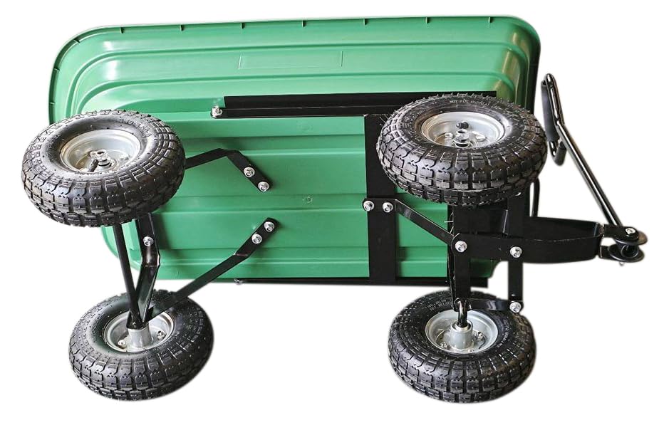 75L Lightweight Rolling Portable Garden Yard Push Dump Cart Beach Wagon Trolley Wheel Barrow HYGRAD BUILT TO SURVIVE