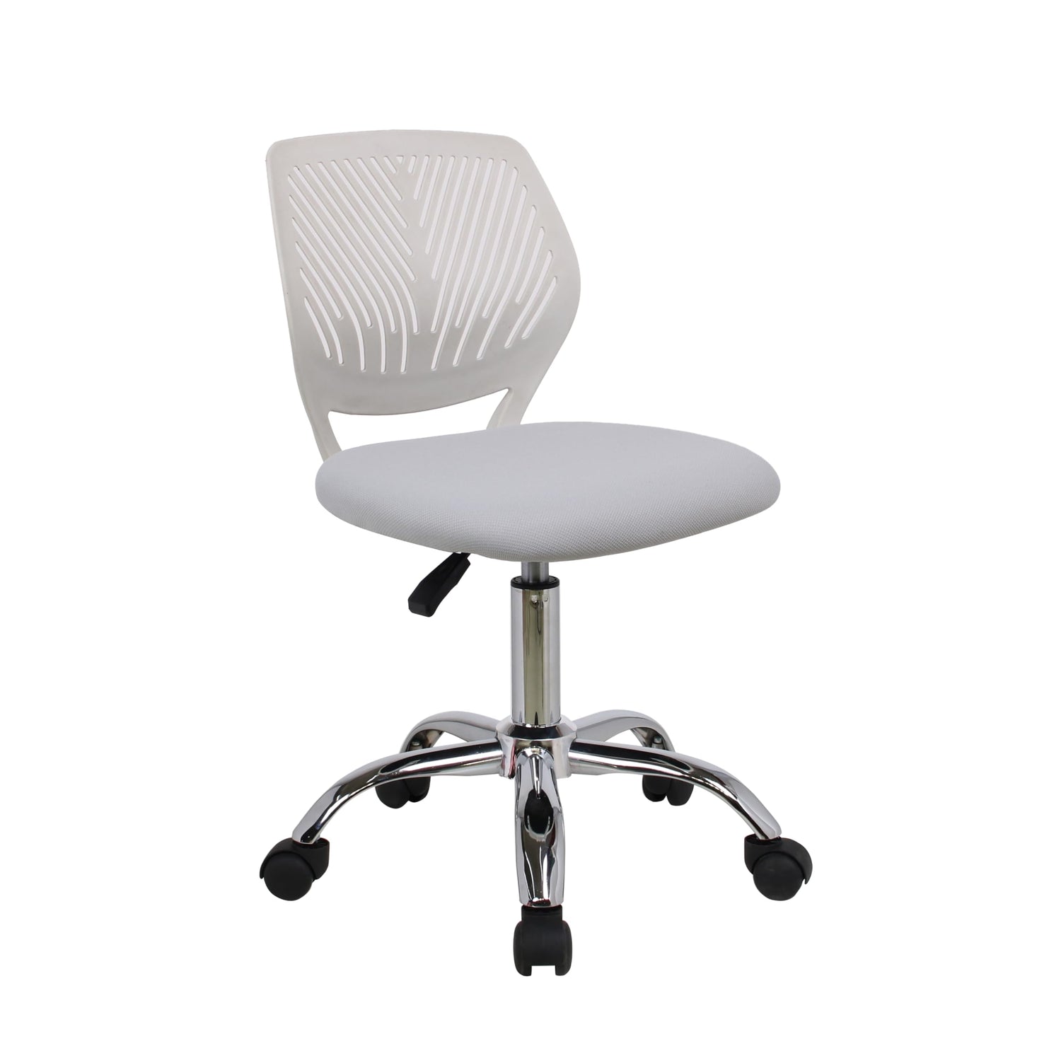 HYGRAD BUILT TO SURVIVE Swivel Chair Ergonomic Rolling Adjustable Gas Lift Kids Children Teens Study 360 Swivel Armless Chair Seat With Wheels (Light Grey) HYGRAD BUILT TO SURVIVE