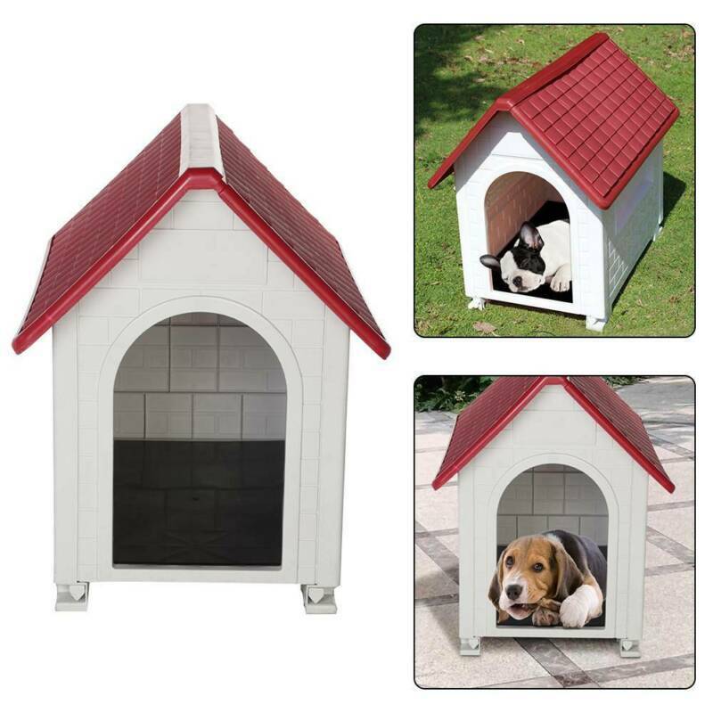 HYGRAD BUILT TO SURVIVE Large Waterproof Outdoor Indoor Plastic Pet Puppy Dog House Home Shelter Kennel HYGRAD BUILT TO SURVIVE