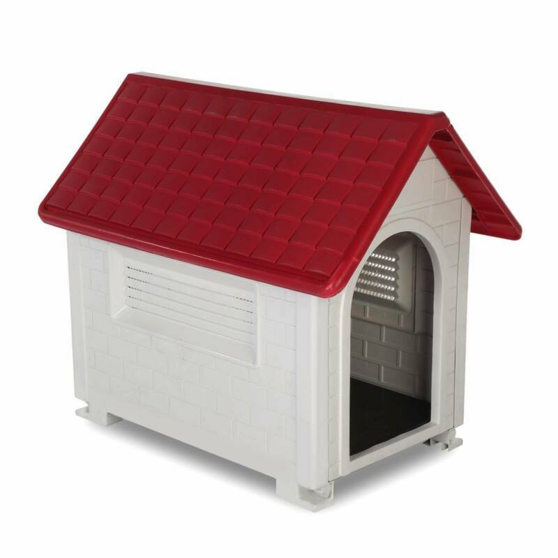 HYGRAD BUILT TO SURVIVE Large Waterproof Outdoor Indoor Plastic Pet Puppy Dog House Home Shelter Kennel HYGRAD BUILT TO SURVIVE