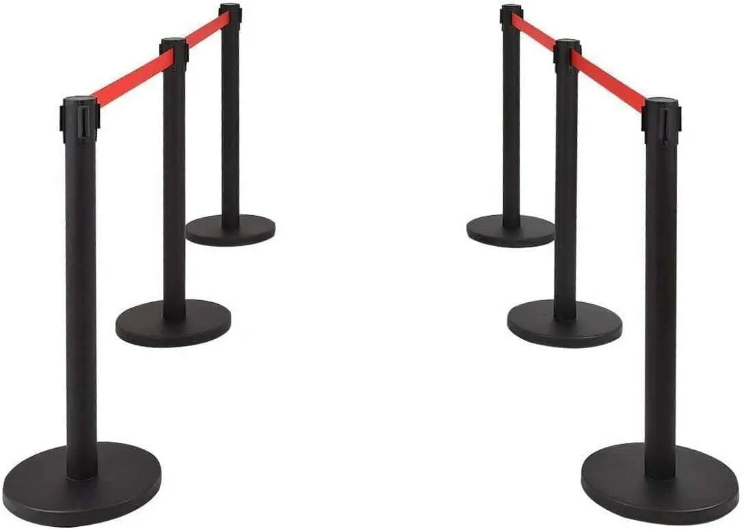 2 x Barriers Queue Posts Stanchion With 3M Retractable Safety Rope In 3 Colours HYGRAD BUILT TO SURVIVE