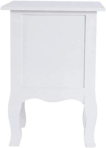 HYGRAD BUILT TO SURVIVE 2 x Simple & Elegant White Wooden Free Standing Bedroom Bedside Table Unit Cabinet Nightstand with 2 Drawers HYGRAD BUILT TO SURVIVE