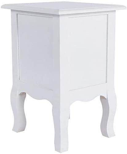 HYGRAD BUILT TO SURVIVE 2 x Simple & Elegant White Wooden Free Standing Bedroom Bedside Table Unit Cabinet Nightstand with 2 Drawers HYGRAD BUILT TO SURVIVE