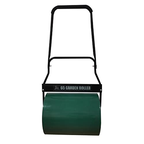 HYGRAD BUILT TO SURVIVE 65L Heavy Duty Garden Lawn Roller Sand Water Filled Barrel Metal Drum For Grass Seed with Removable Drain Plug, Scraper Bar, Heavy Duty Metal Lawn Push Rolling Tool Leveller HYGRAD BUILT TO SURVIVE