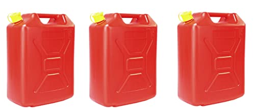 HYGRAD BUILT TO SURVIVE 3 x 20L 5 Gallon Plastic Water Storage Jerry Can Tank Container For Camping Hiking Travelling Storage Bag Carrier Gallon Bucket Barrel for Campervan water Storage Tank HYGRAD BUILT TO SURVIVE