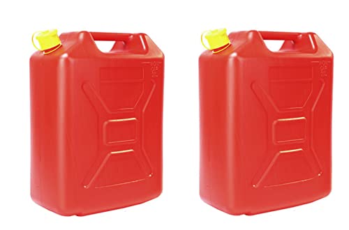HYGRAD BUILT TO SURVIVE 2 x 20L 5 Gallon Plastic Water Storage Jerry Can Tank Container For Camping Hiking Travelling Storage Bag Carrier Gallon Bucket Barrel for Campervan water Storage Tank HYGRAD BUILT TO SURVIVE