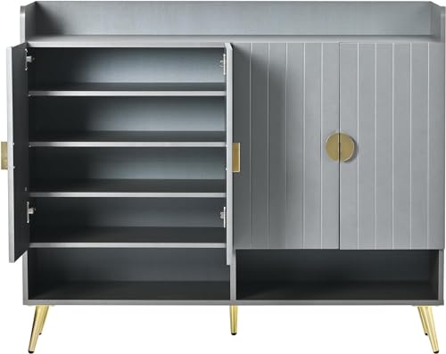 HYGRAD BUILT TO SURVIVE Shoe Cabinet Hallway Shoe Storage Rack Cupboard Organiser Shelf Stand Holder Storage Unit Hall Cabinet Sonoma Engineered Wood (Grey) HYGRAD BUILT TO SURVIVE