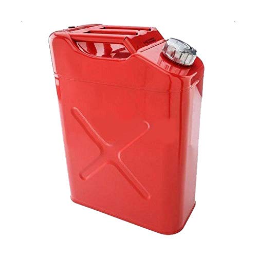 HYGRAD BUILT TO SURVIVE 20L 5 Gallon Steel Fuel Gasoline Petrol Diesel Water Jerry Can Tank Container Backup Storage Gasoline Metal Cans with Spout for Storage Fuel Petrol Diesel Oil Container HYGRAD BUILT TO SURVIVE