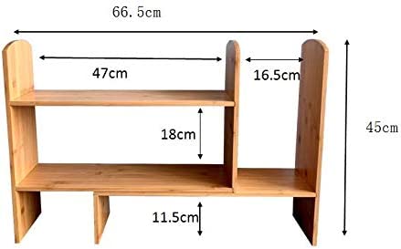 Hygrad Bamboo Desktop Expandable Organizer Desk Stand Bookshelf Display Storage Shelves for Office & Home HYGRAD BUILT TO SURVIVE