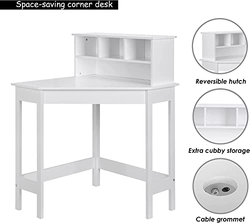 HYGRAD® White Study Table and 1 Chairs for Kids Unisex Xmas, Wooden Study Desk with Chair for Children, Writing Desk with Storage and Hutch Shelves for Home School with Tidy Shelf Organiser HYGRAD BUILT TO SURVIVE