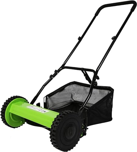 Hand Push Lawnmower - Manual Lawn-Mower With 30cm Cutting Width, 16L Grass Box, 4 Cutting Height Levels - Walk-Behind Lawn Mower For Small Gardens (30 cm Cutting Width) HYGRAD BUILT TO SURVIVE