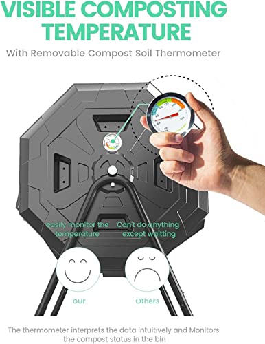 160L Dual Heavy Duty Outdoor Compost Tumbler Bin Composter Organic Homemade Fertilizer HYGRAD BUILT TO SURVIVE