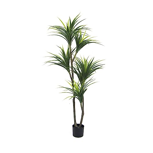 HYGRAD BUILT TO SURVIVE Tall Green Indoor Outdoor Artificial Faux Fake Decorative Home Office Exotic Tropical Plant (Dracaena Draco 150cm) HYGRAD BUILT TO SURVIVE