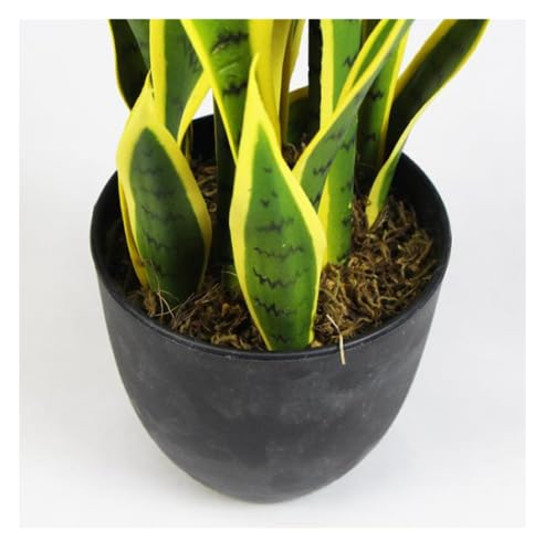 HYGRAD BUILT TO SURVIVE Tall Green Indoor Outdoor Artificial Faux Fake Decorative Home Office Exotic Tropical Plant (Snake Plant sansevieria 90cm) HYGRAD BUILT TO SURVIVE