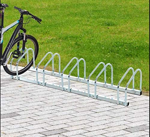 HYGRAD BUILT TO SURVIVE 2/3/4/5/6 Steel Metal Bicycle Bike Cycle Floor Wall Mount Rack Barriers Stand Holder In Silver HYGRAD BUILT TO SURVIVE
