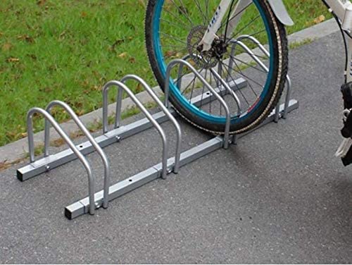 HYGRAD BUILT TO SURVIVE 2/3/4/5/6 Steel Metal Bicycle Bike Cycle Floor Wall Mount Rack Barriers Stand Holder In Silver HYGRAD BUILT TO SURVIVE