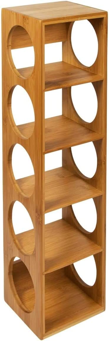 Hygrad Bamboo Stackable Wine Rack Stand Holder Wall Mountable, Free Standing or Horizontally HYGRAD BUILT TO SURVIVE