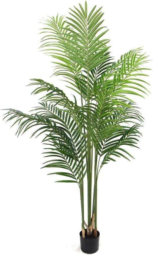 HYGRAD BUILT TO SURVIVE Tall Green Indoor Outdoor Artificial Faux Fake Decorative Home Office Exotic Tropical Plant (Areca Palm 160cm) HYGRAD BUILT TO SURVIVE