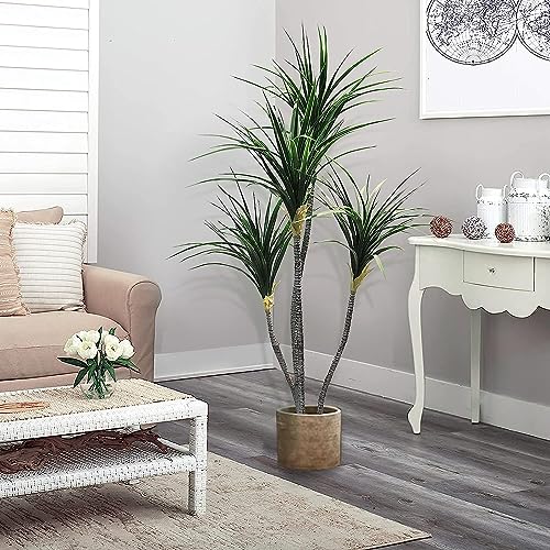 HYGRAD BUILT TO SURVIVE Tall Green Indoor Outdoor Artificial Faux Fake Decorative Home Office Exotic Tropical Plant (Dracaena Draco 150cm) HYGRAD BUILT TO SURVIVE