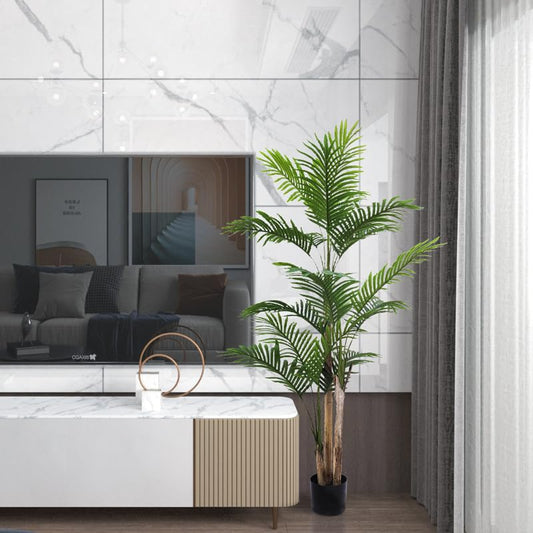 HYGRAD BUILT TO SURVIVE Tall Green Indoor Outdoor Artificial Faux Fake Decorative Home Office Exotic Tropical Plant (Areca Palm 160cm) HYGRAD BUILT TO SURVIVE