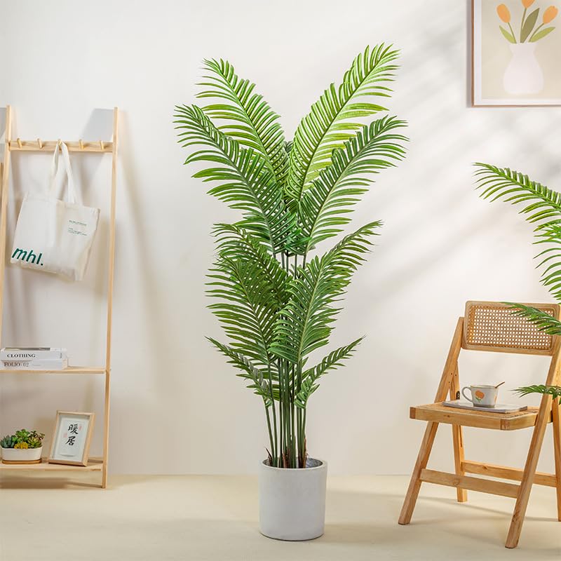 HYGRAD BUILT TO SURVIVE Tall Green Indoor Outdoor Artificial Faux Fake Decorative Home Office Exotic Tropical Plant (Areca Palm 160cm) HYGRAD BUILT TO SURVIVE