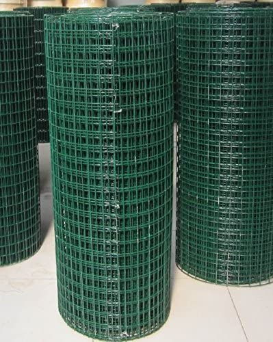 Green PVC Coated Chicken Rabbit Wire Welded Mesh Fence For Garden Fencing Guard Barrier Sizes (1.2 x 45M) Hygrad Built to Survive