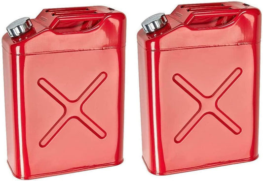 20L 5 Gallon Steel Fuel Gasoline Petrol Diesel Jerry Can Tank Container Backup (2) Hygrad Built to Survive