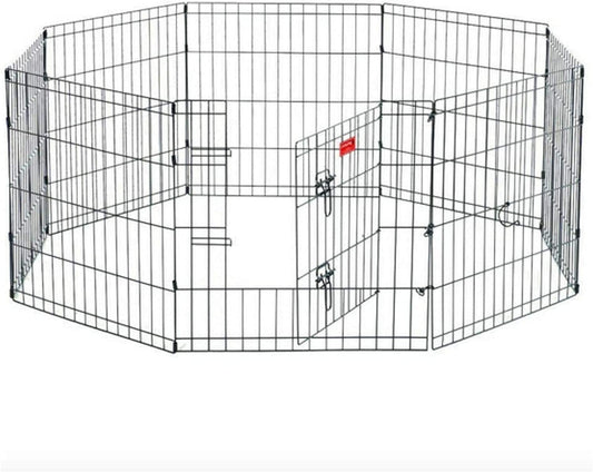 HYGRAD® 8 Panel Wire Metal Pet Dog Small Animal Cat Exercise Playpen Fence Enclosure Cage Den X Large 36" Inches HYGRAD BUILT TO SURVIVE