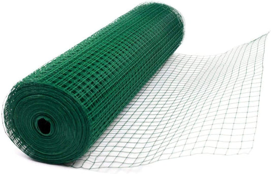 Green PVC Coated Chicken Rabbit Wire Welded Mesh Fence For Garden Fencing Guard Barrier Sizes (1.2M x 30M) Hygrad Built to Survive
