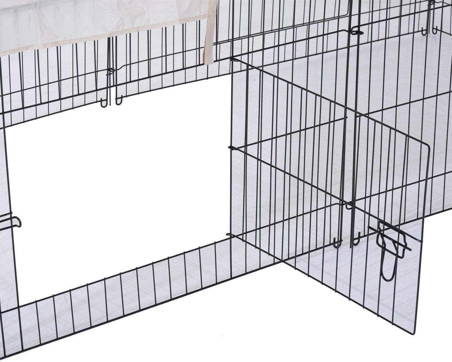 HYGRAD BUILT TO SURVIVE Rabbit Run Playpen Rectangular with Pitched Roof 5 Ft 10 In Long x 2 Ft 5 In Wide with Protective Cover Pet Animal Play Pen Guinea Pig Pen, Dog Puppy Cage Ferret Play Pen HYGRAD BUILT TO SURVIVE