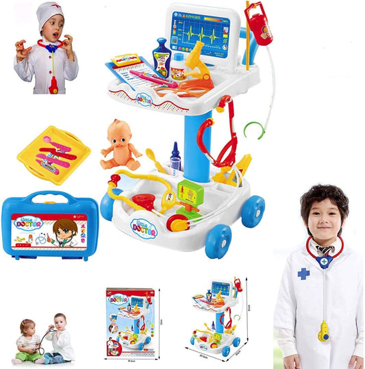 HYGRAD BUILT TO SURVIVE Kids Children Doctor Nurse Medical Trolley Pretend Role Play set Kit Toy Gift HYGRAD BUILT TO SURVIVE