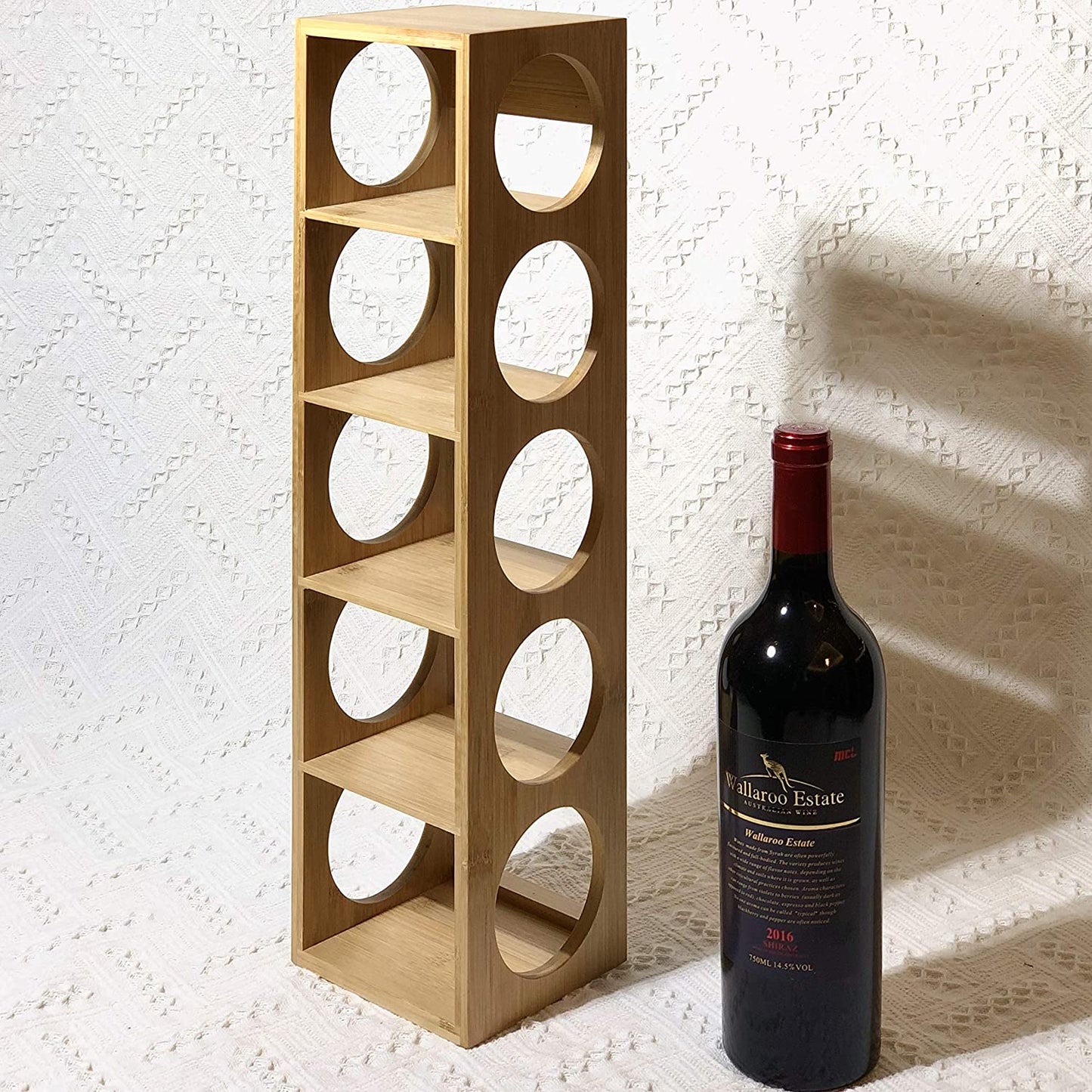 Hygrad Bamboo Stackable Wine Rack Stand Holder Wall Mountable, Free Standing or Horizontally HYGRAD BUILT TO SURVIVE